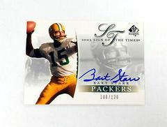 Bart Starr #BS Football Cards 2003 SP Authentic Sign of the Times Prices