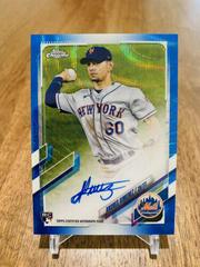 Andres Gimenez [Blue Wave Refractor] #RA-AG Baseball Cards 2021 Topps Chrome Rookie Autographs Prices