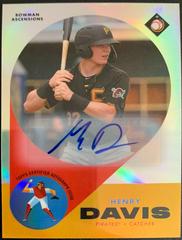 Henry Davis [Autograph] Baseball Cards 2022 Bowman Chrome Ascensions Prices