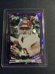 Bryce Young [Purple Wave] Football Cards 2022 Leaf Portrait Metal Draft Prices