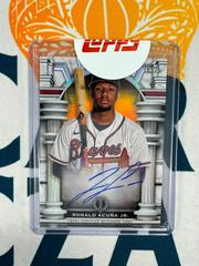 Ronald Acuna Jr. [Orange] #OA-RA Baseball Cards 2023 Topps Tribute Olympus Autographs Prices