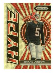 Drake London [Gold Vinyl] #H-10 Football Cards 2023 Panini Prizm Hype Prices