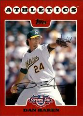 Dan Haren #112 Baseball Cards 2008 Topps Opening Day Prices