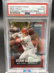 Mike Trout [Red Donut Circles Prizm] #SG-1 Baseball Cards 2020 Panini Prizm Star Gazing Prices