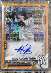 Kevin Alcantara [Orange Shimmer Refractor] #CPA-KA Baseball Cards 2021 Bowman Chrome Prospect Autographs Prices