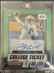 Zach Wilson [Autograph Premium Green Shimmer] #102 Football Cards 2021 Panini Contenders Draft Picks Prices