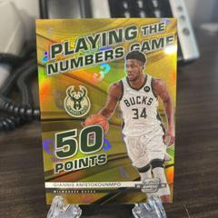 Giannis Antetokounmpo [Gold] #9 Basketball Cards 2021 Panini Contenders Optic Playing the Numbers Game Prices