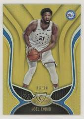 Joel Embiid [Mirror Gold] #91 Basketball Cards 2019 Panini Certified Prices