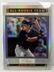 Steven Kwan [Holo Gold] #ART-5 Baseball Cards 2022 Panini Three and Two All Rookie Team Prices