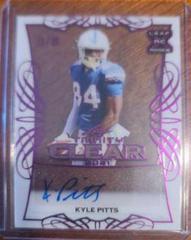 Kyle Pitts [Purple] #CA-KP1 Football Cards 2021 Leaf Trinity Clear Autograph Prices
