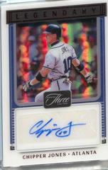 Chipper Jones [Red] Baseball Cards 2022 Panini Three and Two Legendary Signatures Prices