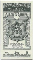 Miguel Sano [Mini No Number] Baseball Cards 2020 Topps Allen & Ginter Prices
