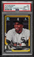 Luis Robert [Canary Yellow Refractor] #BCP-21 Baseball Cards 2018 Bowman Chrome Prospects Prices