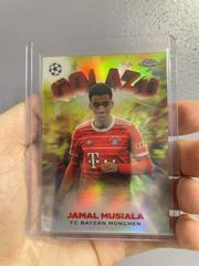 Jamal Musiala [Yellow] Soccer Cards 2022 Topps Chrome UEFA Club Competitions Golazo Prices