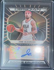 Jose Alvarado [Orange] #RES-JAV Basketball Cards 2021 Panini Obsidian Rookie Eruption Signatures Prices