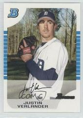 Justin Verlander [White] #174 Baseball Cards 2005 Bowman Prices