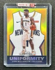 Zion Williamson [Gold] Basketball Cards 2019 Panini Contenders Optic Uniformity Prices