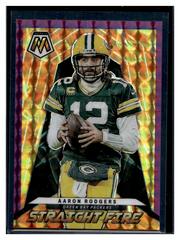 Aaron Rodgers [Purple] #SF-5 Football Cards 2022 Panini Mosaic Straight Fire Prices