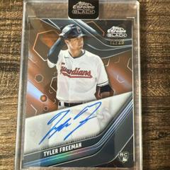 Tyler Freeman [Orange] #CBA-TF Baseball Cards 2023 Topps Chrome Black Autographs Prices