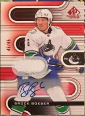 Brock Boeser [Red Autograph Jersey] #30 Hockey Cards 2022 SP Game Used Prices