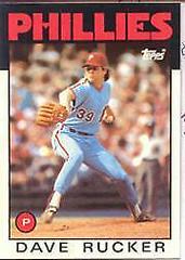Dave Rucker #39 Baseball Cards 1986 Topps Tiffany Prices
