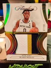 Blake Wesley [Gold] #19 Basketball Cards 2022 Panini Flawless Collegiate Prices