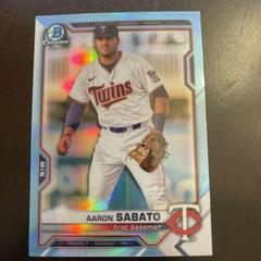Aaron Sabato [Sky Blue Refractor] #BDC-163 Baseball Cards 2021 Bowman Draft Chrome Prices