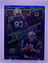 Dwight Freeney, Peyton Manning [Blue] #XO-10 Football Cards 2021 Panini Contenders Optic Xs and Os Prices
