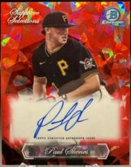 Paul Skenes [Red Refractor] #SSA-PS Baseball Cards 2023 Bowman Draft Chrome Sapphire Selections Autograph Prices