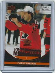 Colby Barlow [Orange] #PM-38 Hockey Cards 2023 Upper Deck Team Canada Juniors Prospectus Momentous Prices
