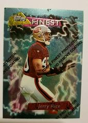 Jerry Rice [Refractor w/ Coating] #180 Football Cards 1995 Topps Finest Prices