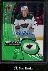 Matt Boldy [Autograph] Hockey Cards 2022 Upper Deck Trilogy Rookie Renditions Prices