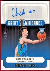 Chet Holmgren [Gold] Basketball Cards 2022 Panini Hoops Great SIGnificance Autographs Prices
