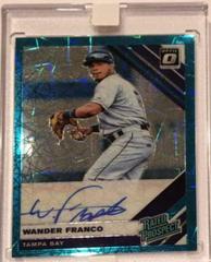 Wander Franco [Teal Velocity] #WF Baseball Cards 2019 Panini Donruss Optic Rated Prospects Signatures Prices