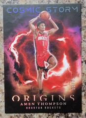 Amen Thompson [Red] #15 Basketball Cards 2023 Panini Origins Cosmic Storm Prices