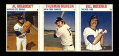 Al Hrabosky, Bill Buckner, Thurman Munson [Hand Cut Panel] Baseball Cards 1979 Hostess Prices
