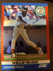 Willie McGee #37 Baseball Cards 1991 Score Superstars Prices