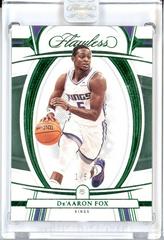 De'Aaron Fox [Emerald] #100 Basketball Cards 2021 Panini Flawless Prices