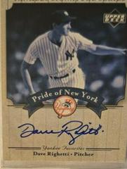 Dave Righetti #PN-DR Baseball Cards 2003 Upper Deck Yankees Signature Series Pride of NY Autograph Prices