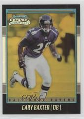 Gary Baxter [Gold Refractor] #120 Football Cards 2001 Bowman Chrome Prices
