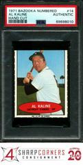 Al Kaline [Hand Cut] Baseball Cards 1971 Bazooka Numbered Prices