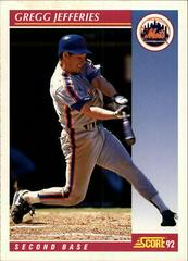 Gregg Jefferies #192 Baseball Cards 1992 Score Prices