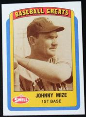 Johnny Mize #90 Baseball Cards 1990 Swell Greats Prices