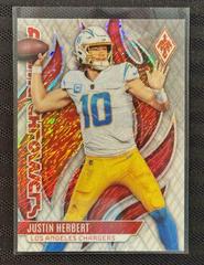 Justin Herbert [White Shimmer] #FLA-25 Football Cards 2023 Panini Phoenix Flame Throwers Prices