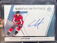 Hendrix Lapierre #SOTT-HL Hockey Cards 2022 SP Authentic Sign of the Times Prices