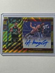 LA Knight [Gold Wave Prizm] #RA-LAK Wrestling Cards 2022 Panini Select WWE Ringside Action Signatures Prices