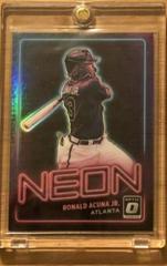 Ronald Acuna Jr. #NE8 Baseball Cards 2021 Panini Donruss Optic Neon Prices