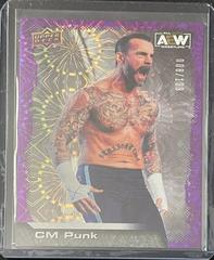 CM Punk [Purple Pyro] #15 Wrestling Cards 2022 Upper Deck AEW Prices