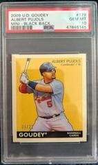 Albert Pujols [Mini Black Back] #178 Baseball Cards 2009 Upper Deck Goudey Prices