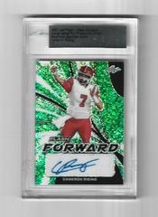 Cameron Rising [Metalized Sparkles Green] Football Cards 2022 Leaf Flash Forward Autographs Prices